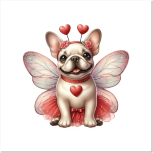 Valentine Fairy French Bulldog Posters and Art